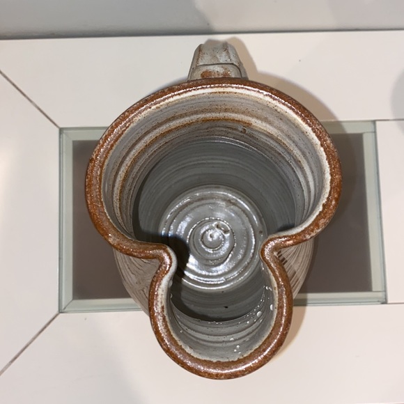 Glazed Hand Crafted Decorative Clay Pitcher and Cup Set-of 2 - Picture 7 of 16